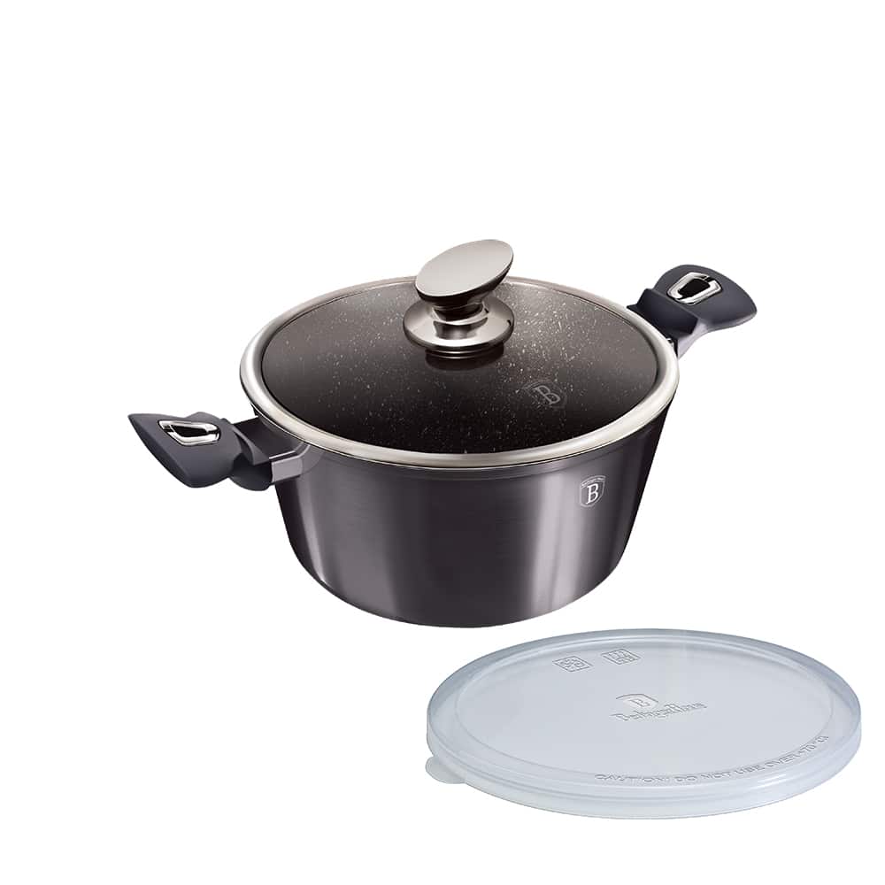 BH-6894N LÁBAS FEDŐVEL 28 CM METALLIC LINE CARBON 6,1L