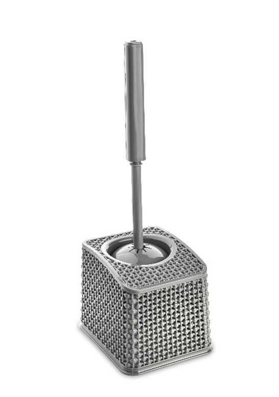 Ö-N011 VÍZCSEPP MINTÁS WC KEFE TOKKAL-SZÜRKE