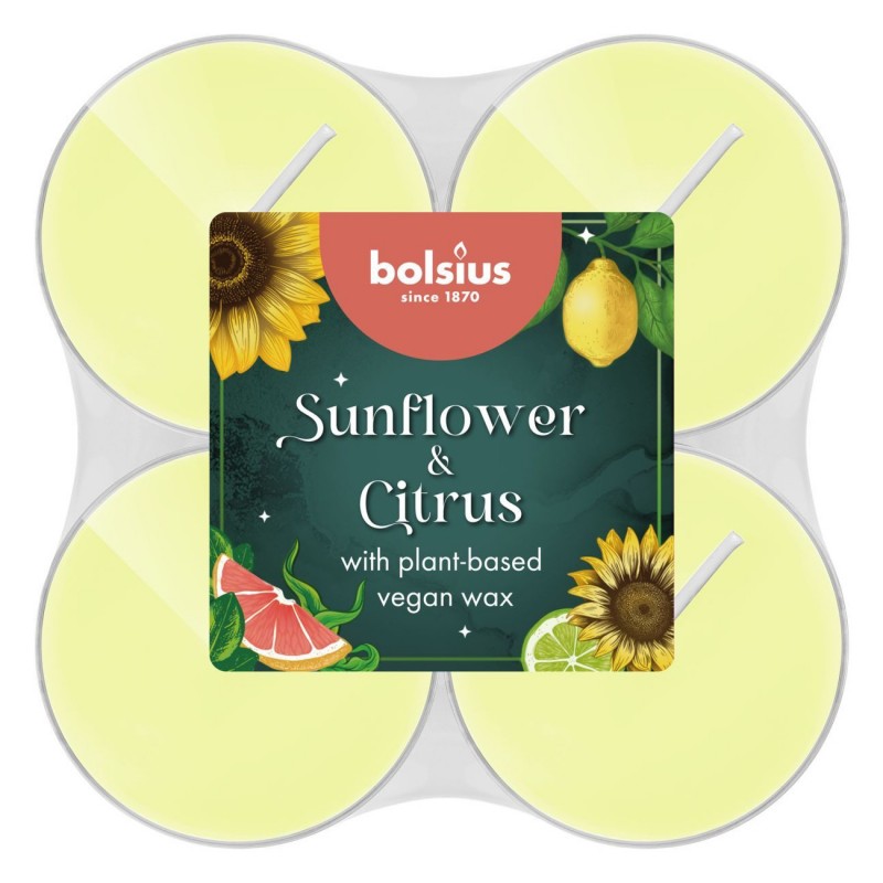 BOLSIUS MAXI ILLATMÉCSES 8HR 8DB- NAPRAFORGÓ ÉS CITRUS