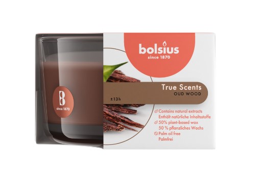 BOLSIUS ILLATGYERTYA ÜVEGBEN 13HR 50/80 MM-OUD FA