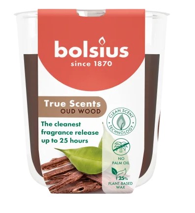 BOLSIUS ILLATGYERTYA ÜVEGBEN 25HR 80/73 MM-OUD FA