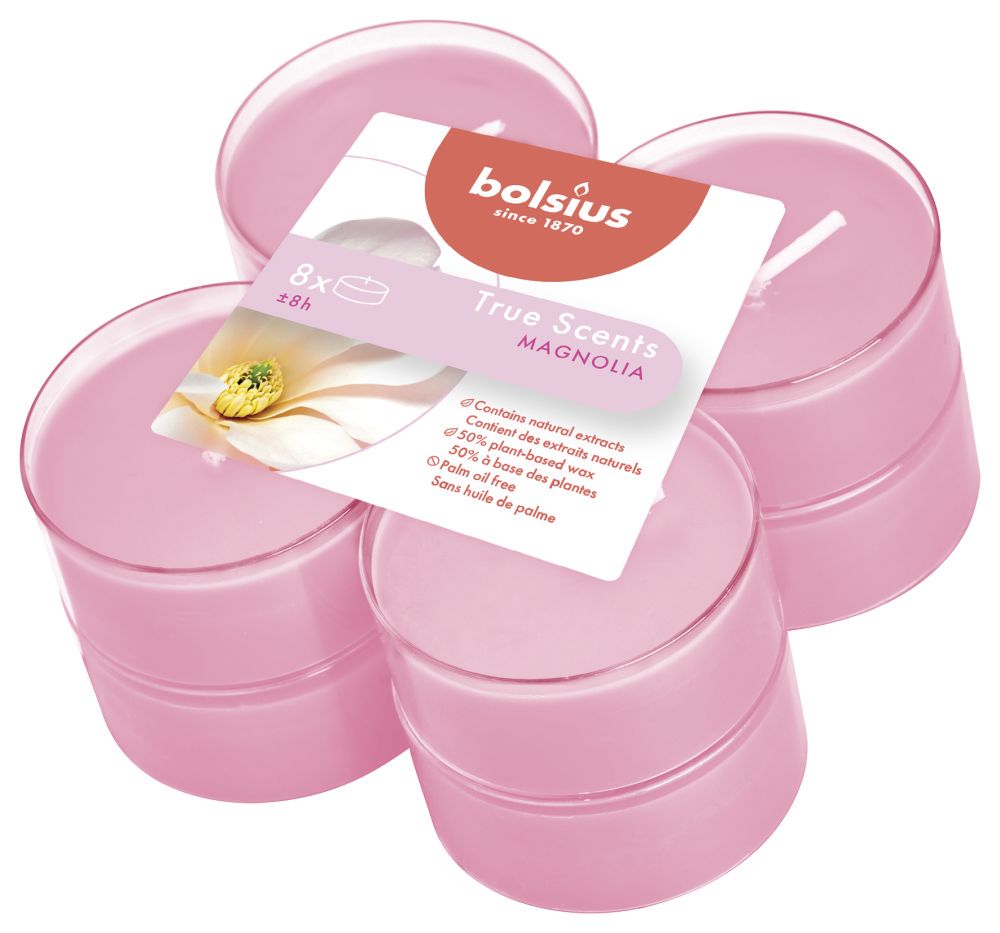 BOLSIUS MAXI ILLATMÉCSES 8HR 8DB-MAGNÓLIA