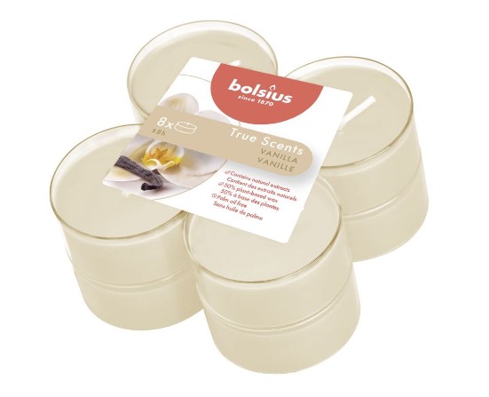 BOLSIUS MAXI ILLATMÉCSES 8HR 8DB-VANÍLIA