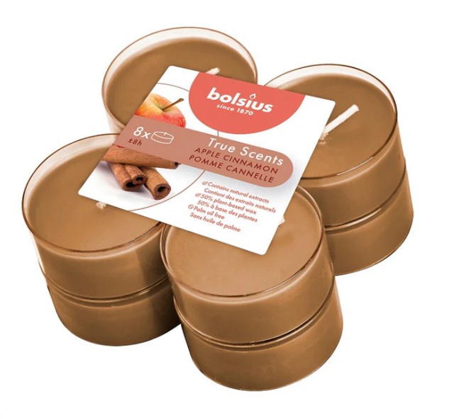 BOLSIUS MAXI ILLATMÉCSES 8HR 8DB-ALMA-FAHÉJ