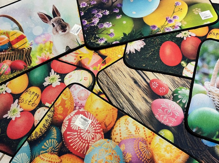 HÚSVÉTI LÁBTÖRLŐ 40*60CM VEGYES DEKORRAL (849102) (828401)