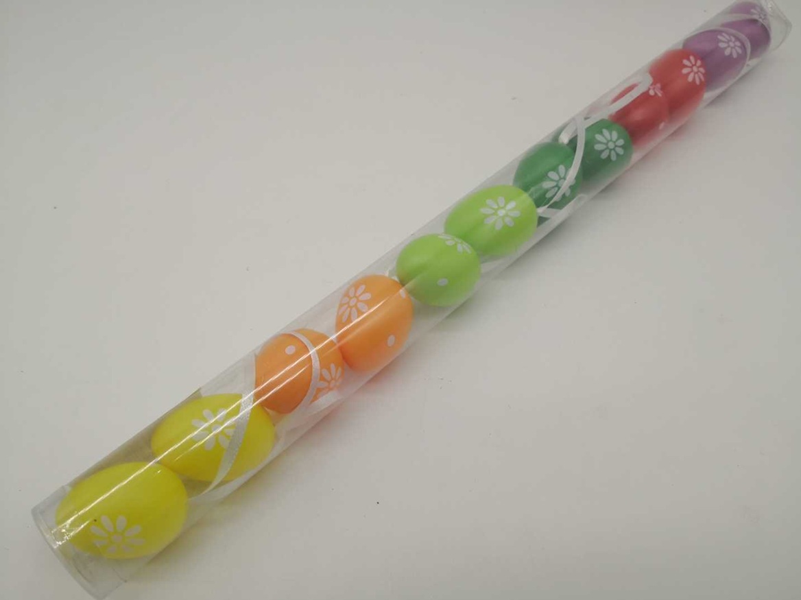 HÚSVÉTI VIRÁG DEKOROS TOJÁS HENGERBE 4CM 12DB (845632)