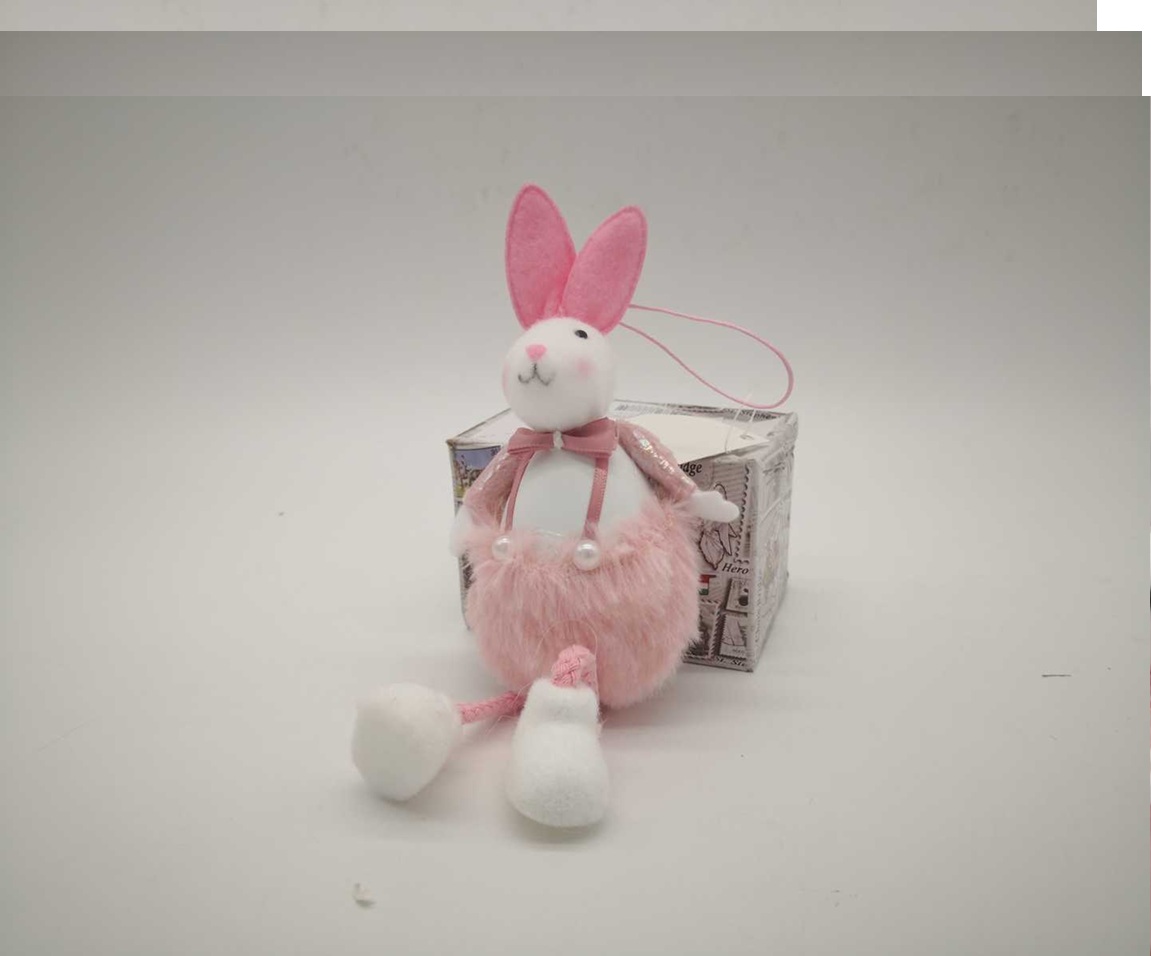 HÚSVÉTI SZŐRME LÓGÓLÁBÚ NYÚL 22CM (845623)