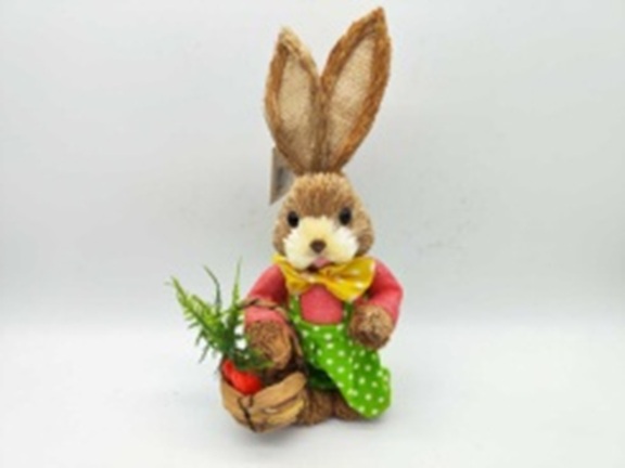 HÚSVÉTI SZALMA NYÚL KOSARAS 36CM X2241  (849206)