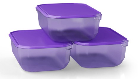 COZ TBD TÉGLALAP ÉTELTÁROLÓ DOBOZ 3DB-OS SZETT 3X2200ML