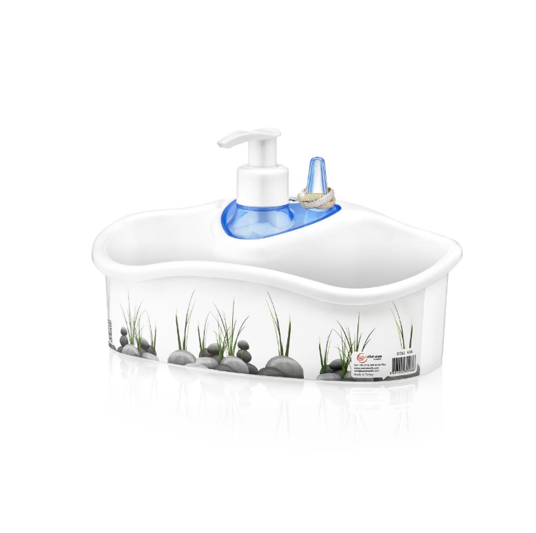 Ö-D061 DEKOROS 3 RÉSZES KONYHAI MOSOGATÓSZER ADAGOLÓ X04 SZÜRKE KŐ