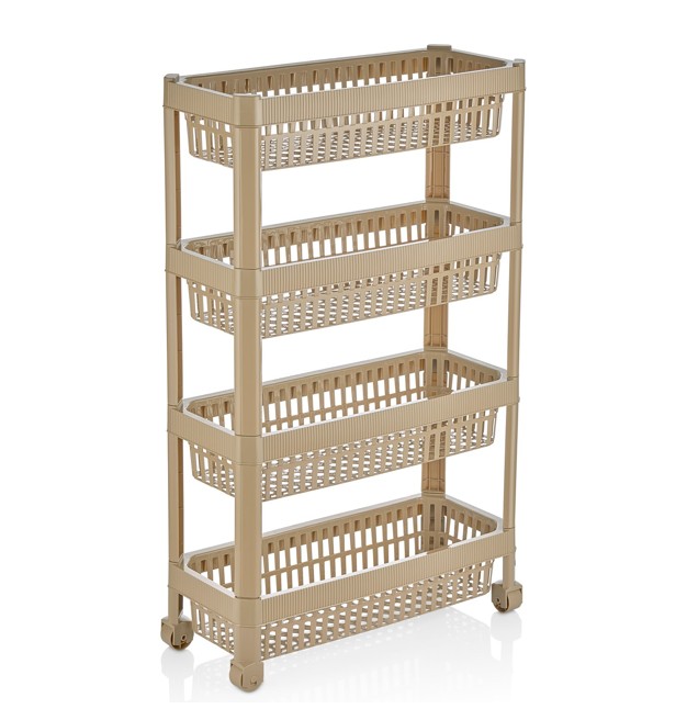 Ö-CZ021 LINE DEKOROS GURULÓS TÁROLÓ 4 RÉSZES X161 BÉZS 