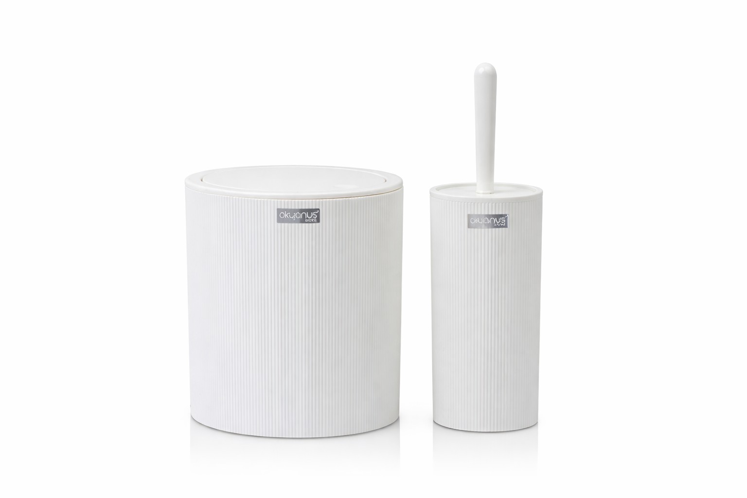 CK-OKY-432-B MINA KEREK FÜRDŐSZOBAI SZETT 6,5L KUKA+WC KEFE TOKKAL- FEHÉR