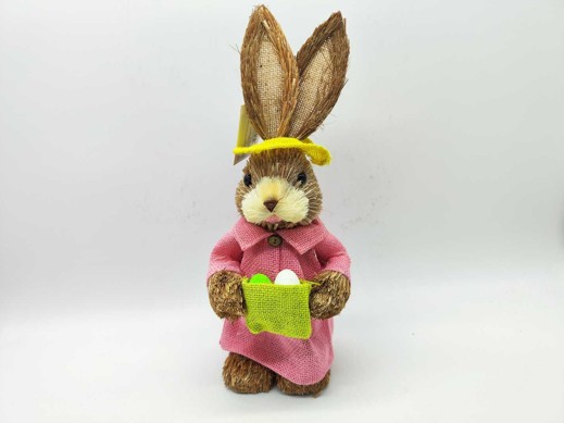 HÚSVÉTI SZALMA NYÚL TOJÁSSAL 36CM X2245 (849208)