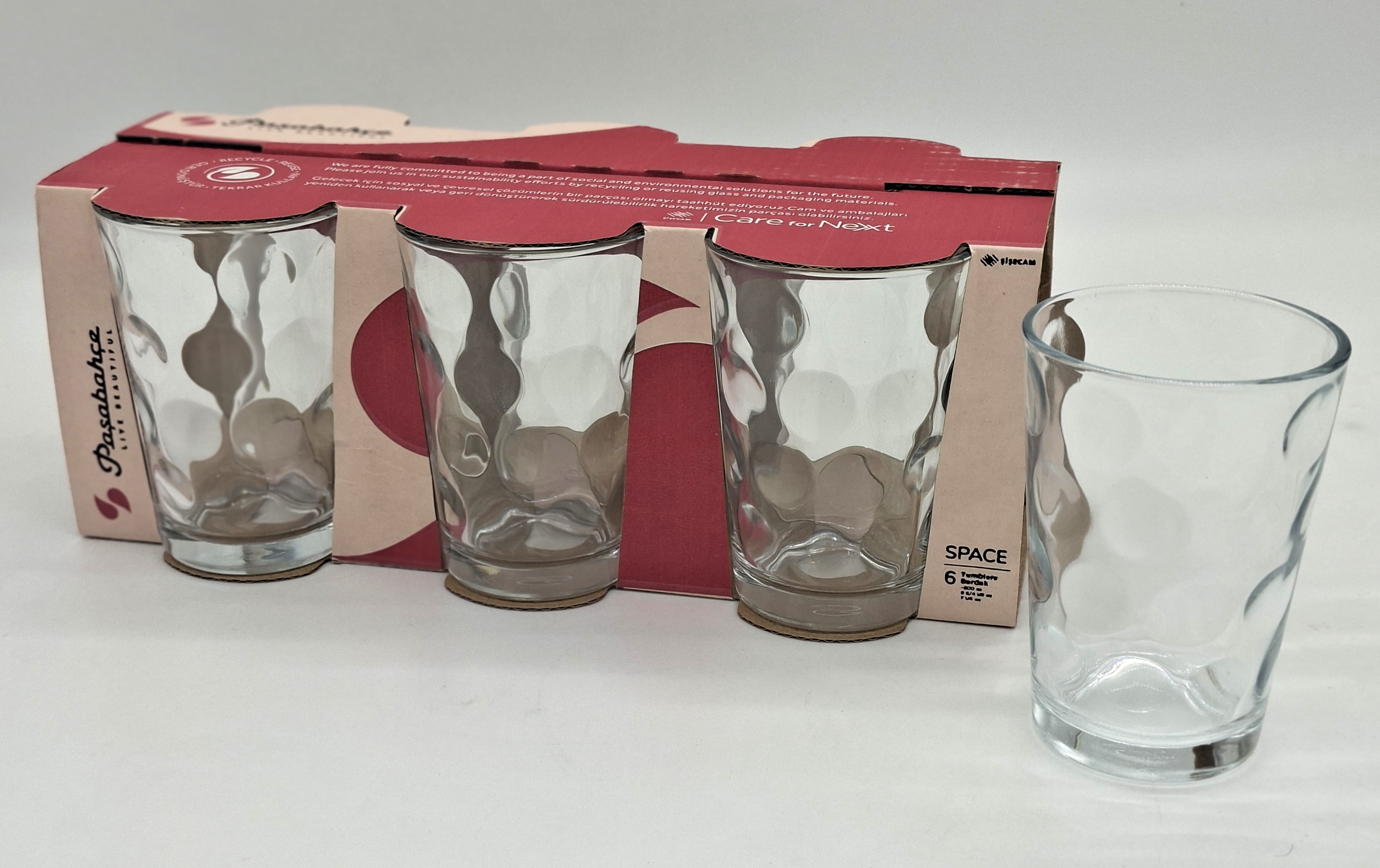 ÜVEGPOHÁR SPACE, 6DB-OS, 200 ML, 52883 (LD)