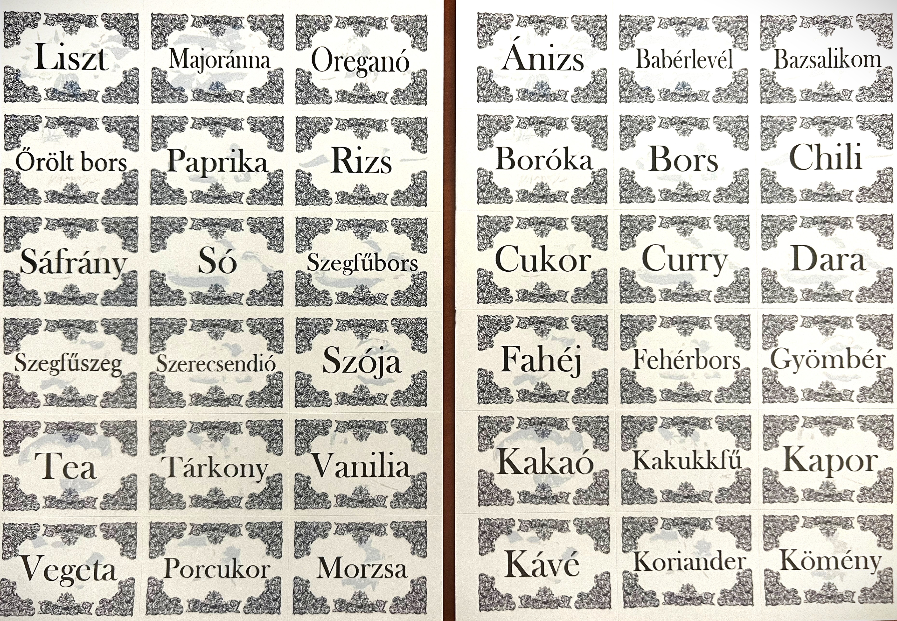 FŰSZERCIMKE 36 FÉLE 