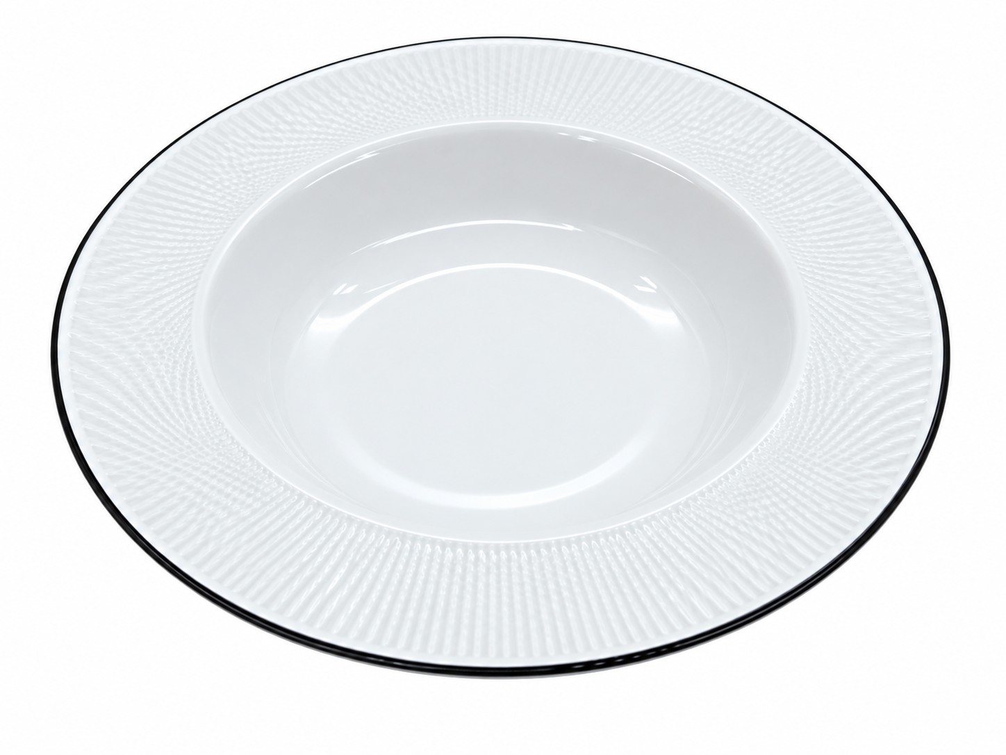 BOSTON MÉLYTÁNYÉR 24 CM BORDÁS, FEKETE PEREMMEL